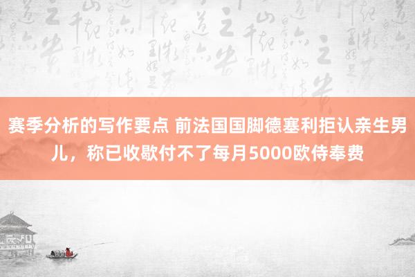 赛季分析的写作要点 前法国国脚德塞利拒认亲生男儿，称已收歇付不了每月5000欧侍奉费