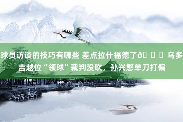 球员访谈的技巧有哪些 差点拉什福德了😅乌多吉越位“领球”裁判没吹，孙兴慜单刀打偏